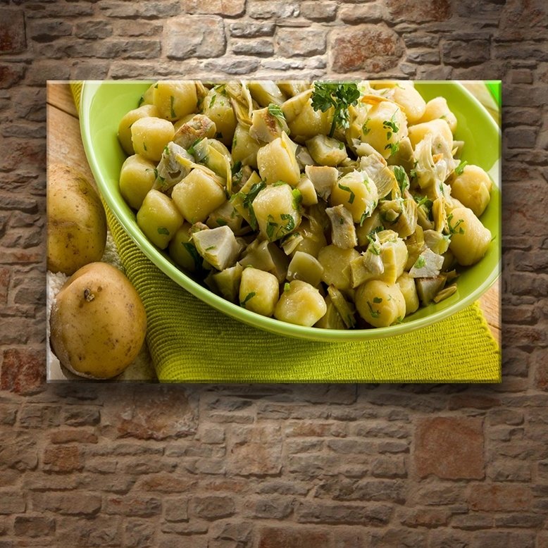 PATATES SALATASI 7 değişen ölçü ORİJİNAL KANVAS TABLO