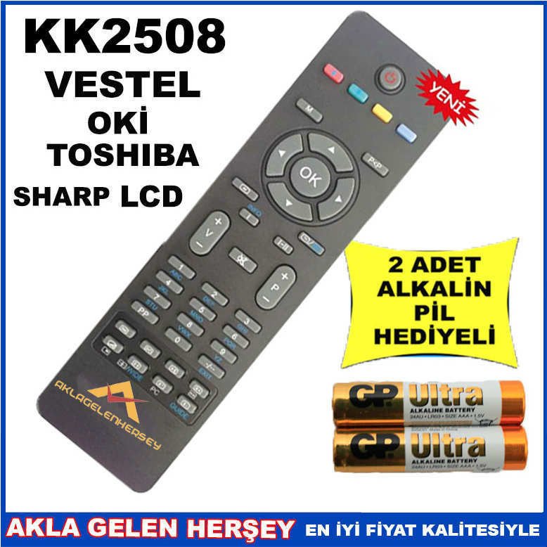 VESTEL-TOSHIBA LCD TELEVİZYON KUMANDASI KK2508