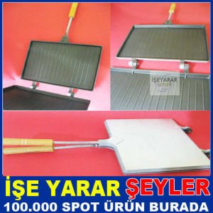 Ocak Üstü Paslanmaz Döküm Alüminyum,İçi Teflon Tost Makinası Izgara Makinesi Ekmek Kızartıcı