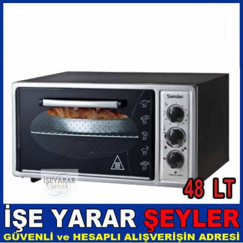 Şamdan 48lt İnox Turbo Mini Fırın Termostatlı Kdd