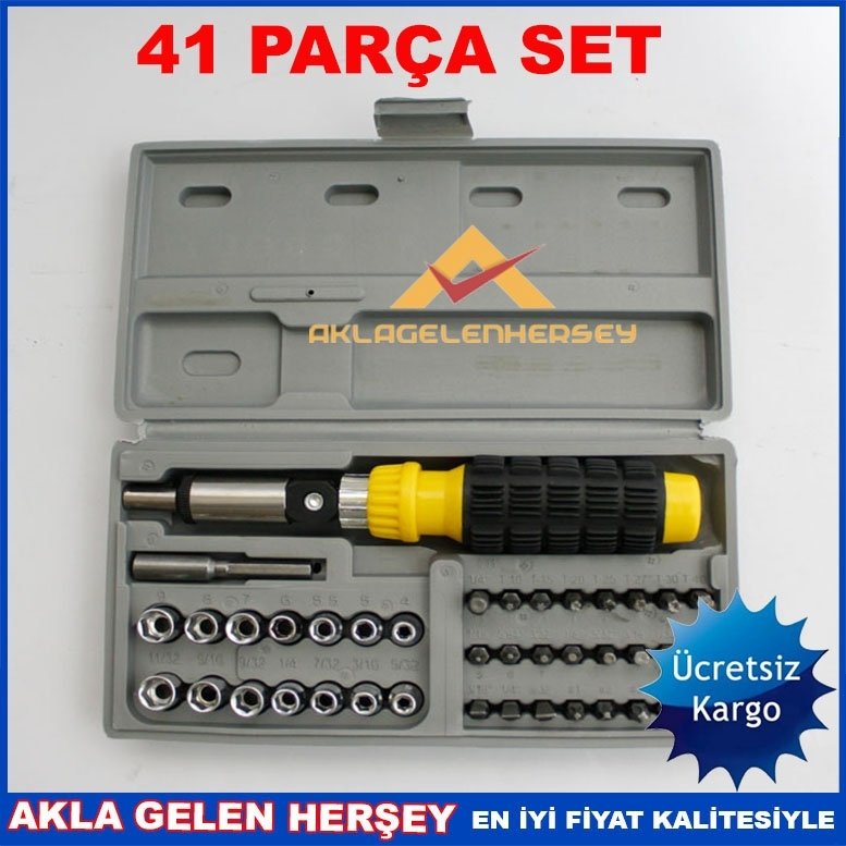 Ücretsiz Kargo ÖZEL ÇANTALI 41 PARÇA TORNAVİDA VE LOKMA SETİ