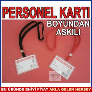 kırılmayan özel plastikten üretim kumaş boyun askılıklı şeffaf personel kimlik kartı kılıfı çizilmez