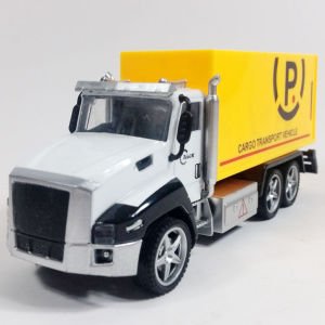 DieCast Metal Kasa Hareketli Açılır Kapanır Arka Kapaklı Çek Bırak Oyuncak Kargo Kamyonu