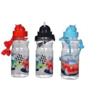 Okul Su Matarası 500 ml Yuvarlak Sürgülü Kapaklı pipet agızlı