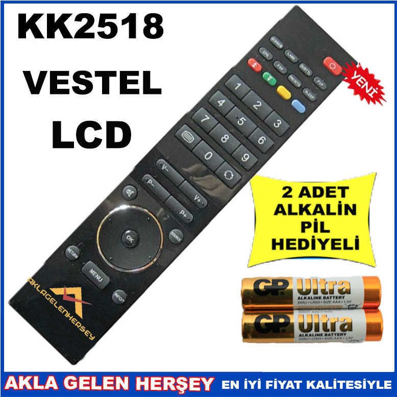 VESTEL LCD-PLAZMA TELEVİZYON KUMANDASI KK2518