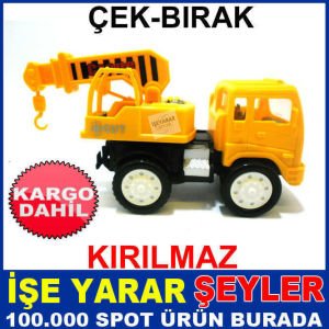 12x14cm ÇEK BIRAK KIRILMAZ OYUNCAK VİNÇ ARABA