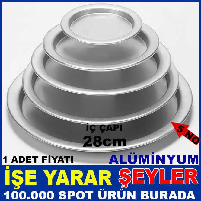 BÜYÜK BOY 28cm ALÜMİNYUM TABAK KÜNEFE TEPSİSİ