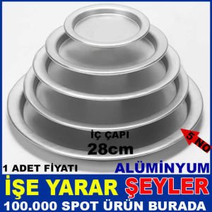 BÜYÜK BOY 28cm ALÜMİNYUM TABAK KÜNEFE TEPSİSİ
