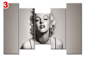MARILYN MONROE 7 STİL 5 PARÇALI KANVAS TABLO