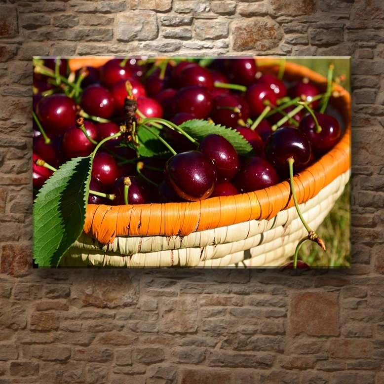 PARLAK KİRAZLAR 7 değişen ölçü ORİJİNAL KANVAS TABLO