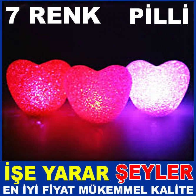 RENK DEĞİŞTİREN KALP MODEL ROMANTİK GECE LAMBASI
