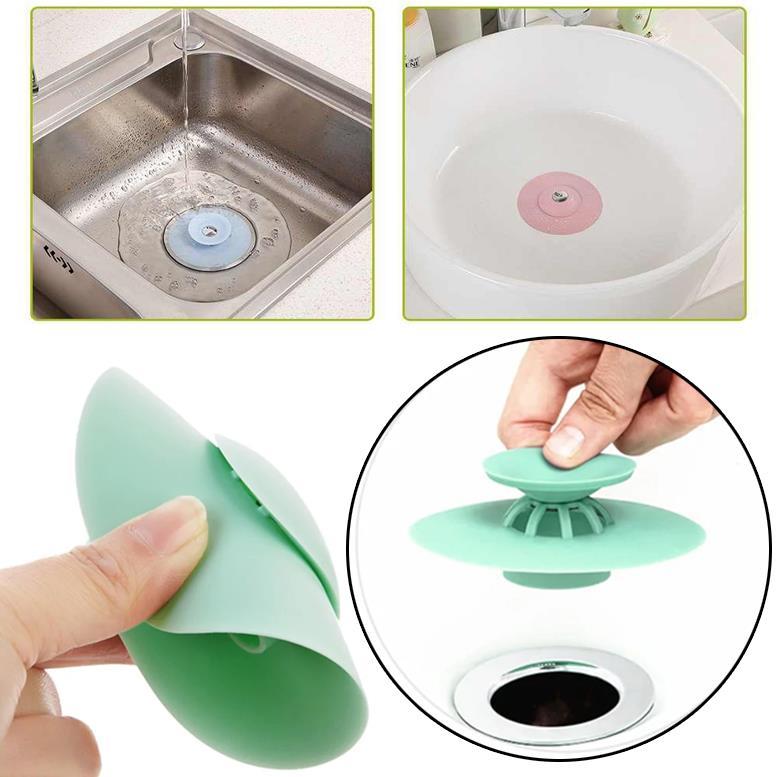 Silikon Süzgeçli Lavabo Banyo Tıkacı Evye Küvet Gider Tıpası