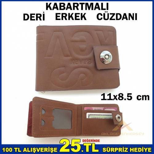 Kevıs Yumuşak Deri Kabartmalı Erkek Cüzdanı