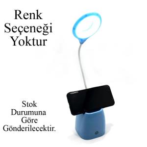 Dokunmatik Telefon Tutucu Kalemlikli Usb Şarjlı Led Masa Lambası 3 Farklı Kademe Işık Şiddeti
