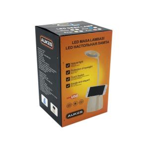 Dokunmatik Telefon Tutucu Kalemlikli Usb Şarjlı Led Masa Lambası 3 Farklı Kademe Işık Şiddeti