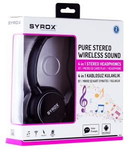 Syrox S16 Kablosuz Hafıza Kartlı Bluetooth Kulaküstü Kulaklık