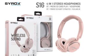 Syrox S16 Kablosuz Hafıza Kartlı Bluetooth Kulaküstü Kulaklık