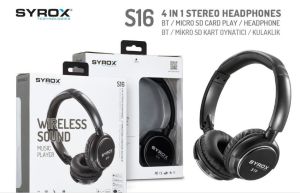 Syrox S16 Kablosuz Hafıza Kartlı Bluetooth Kulaküstü Kulaklık