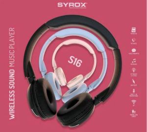 Syrox S16 Kablosuz Hafıza Kartlı Bluetooth Kulaküstü Kulaklık