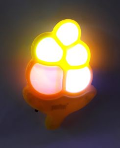 Çeşitli Renklerde Üzüm Desenli 12x8 Rengarenk Işıklı Led Gece Lambası (1W Led, 220-240V)