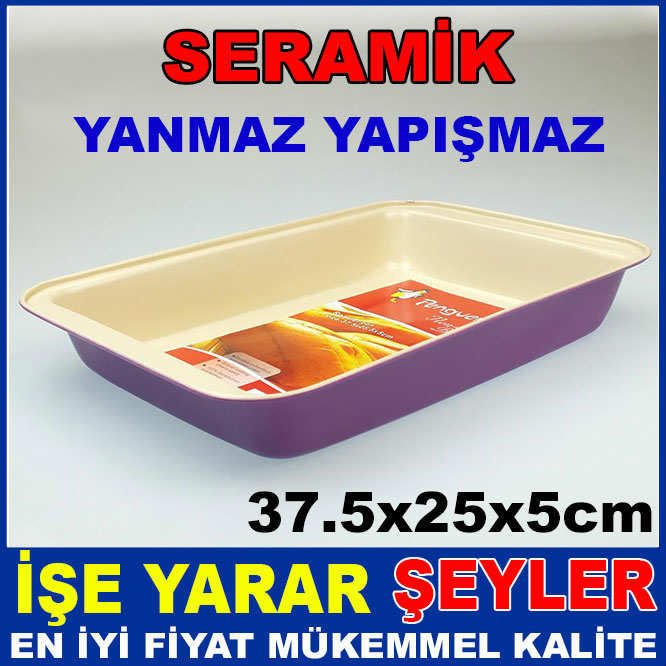 YAPIŞMAZ DİKDÖRTGEN SERAMİK TEPSİ KEK KALIBI
