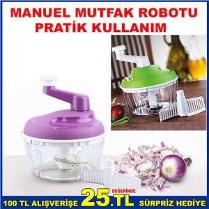 DOĞRAYICI VE KARIŞTIRICI MANUEL MUTFAK ROBOTU