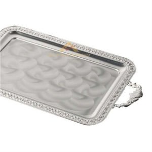 48x25cm BÜYÜK BOY KARE MODEL GÜMÜŞ NİŞAN TEPSİSİ