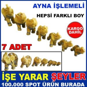 FARKLI BOYUTLARDA 7Lİ AYNA İŞLEMELİ UĞUR FİLİ KD