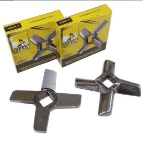 32 no Et Kıyma Makinesi için 4 Kanatlı Bıçak Çelik Ayna Bıçağı Ömürlük Türk Malı Dövme Hava Çeliği