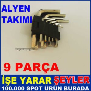 KROM VANADYUM ÇELİĞİ 9 PCS ALYAN TAKIMI