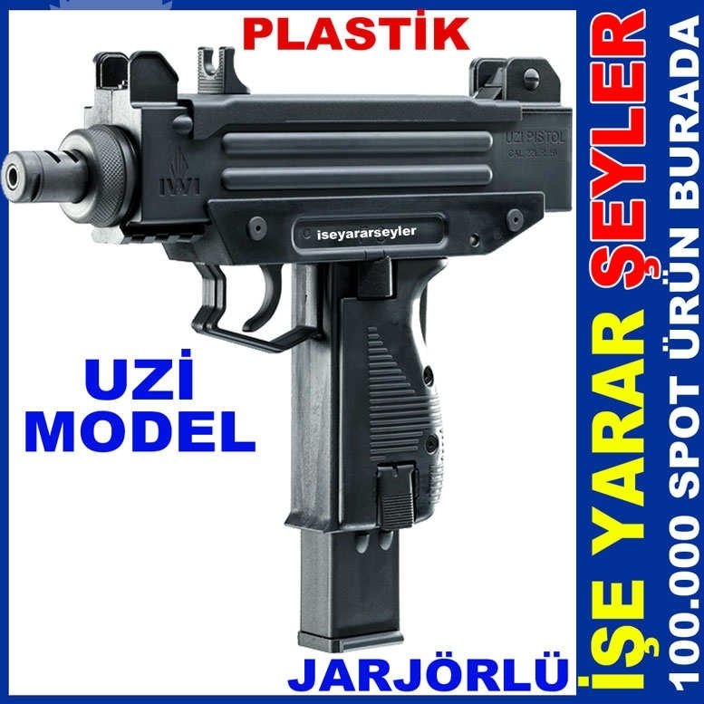 UZİ MODEL BONCUK ATAN PLASTİK OYUNCAK TABANCA