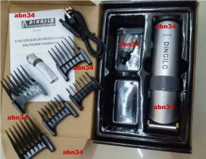 DINGILG 609 BÜYÜK BOY SAÇ SAKAL TIRAŞ MAKİNESİ AYARLANABİLEN PASLANMAZ KESKİN BIÇAK 5 TARAKLI BALYOZ