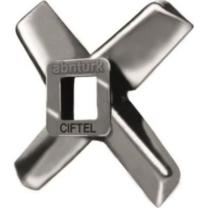 22 no Et Kıyma Makinesi için 4 Kanatlı Bıçak Çelik Ayna Bıçağı Ömürlük Türk Malı Dövme Hava Çeliği