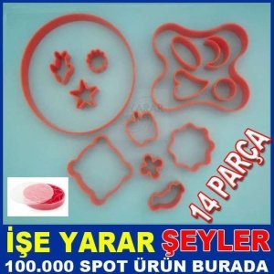14lü Hamur Kesme Kalıpları Kek Kurabiye Pasta Değişik Şekillerde