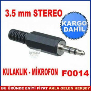 3.5 mm STEREO JACK JAK KULAKLIK FİŞİ 2 ADET -1