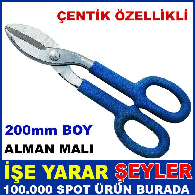 AMERİKAN TİPİ ÇENTİK ÖZELLİKLİ TENEKE MAKASI