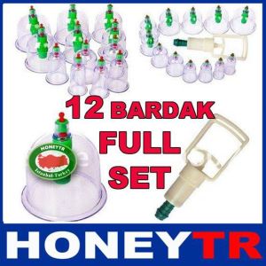 BÜYÜKTEN KÜÇÜĞE TAMSET 12li VAKUMLU BARDAK ÇEKME
