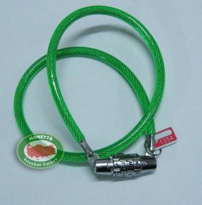 ÇELİK HALAT 4 HANE ŞİFRELİ BİSİKLET KİLİDİ -2