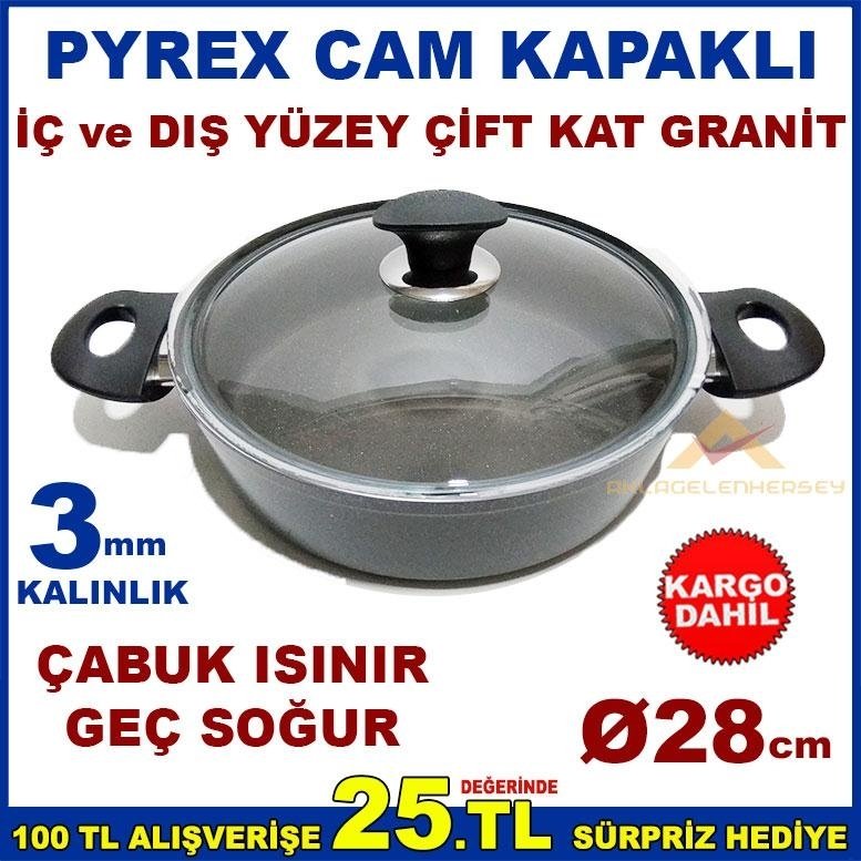 EZME ALÜMİNYUM GRANİT DÖKÜM BASIK TENCERE 28cm