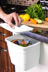 Çekmece ve Dolap Kapağına Takılabilen Kapaklı Çöp Kovası En Pratik 6 litre Çöp Kovası Çöp Kutusu