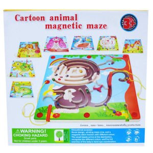 Mıknatıslı Manyetik Ahşap Labirent Oyunu Çoçukların Zeka Gelişimine Yardımcı Eğitici Oyuncak