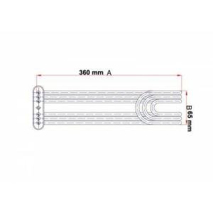 4500W Lokanta Yemekhane Restrorant Kazan Rezistansı 220V 360x65mm Yerli Üretim