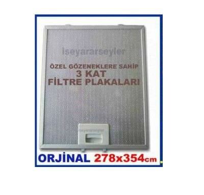 Alüminyum Davlumbaz Filtresi 278x354cm Kolayca Sökülüp Takılabilir Kartuş Filtre Ankastre Aspiratör