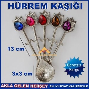 LALELİ ÇİÇEK MOTİFİNDE GÜMÜŞ HÜRREM KAŞIĞI KD