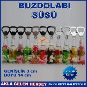 ŞİŞE İÇİNDE ÇİÇEKLİ MIKNATISLI KAPAK AÇACAĞI KD