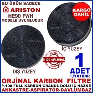 ARİSTON HE90 FWH MODEL ANKASTRE DAVLUMBAZ GRANÜL KARBONLU FİLTRE