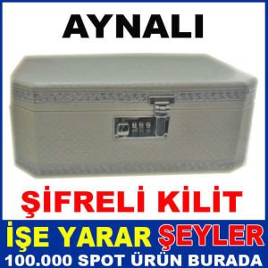 ŞİFRELİ KİLİTLİ MÜCEVHER SAKLAMA ÇEYİZ KUTUSU