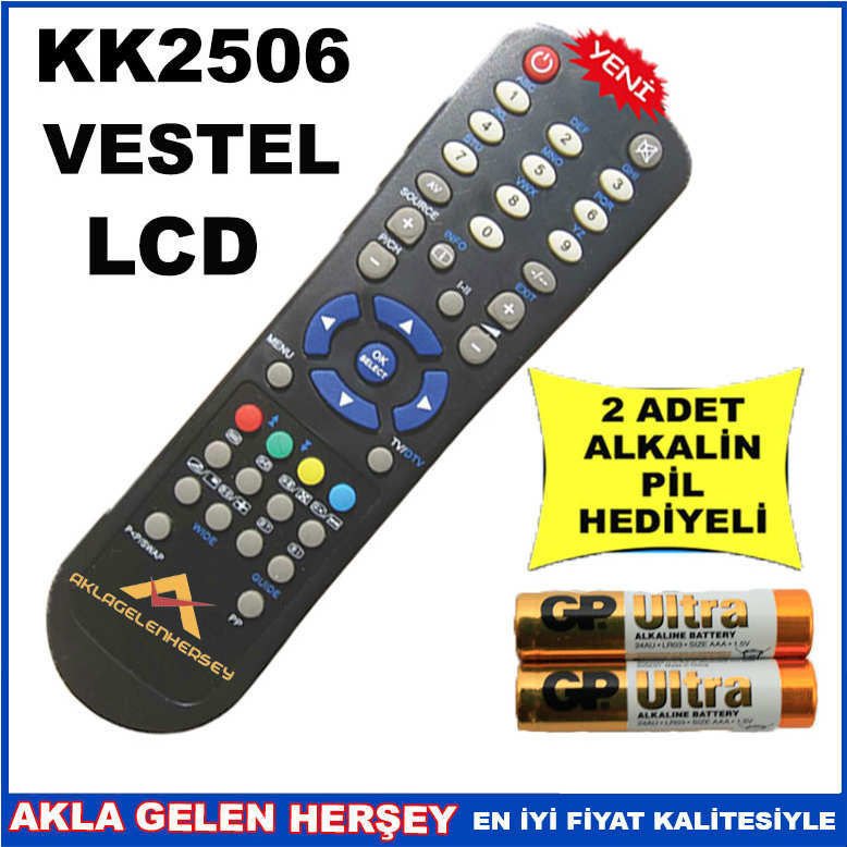 VESTEL LCD-PLAZMA TELEVİZYON KUMANDASI KK2506