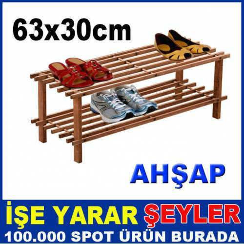 2 BÖLMELİ PORTATİF KURMALI AHŞAP AYAKKABILIK