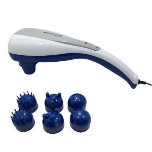 Çift Kafalı 6 Başlıklı 2 Kademeli Vibrasyonlu Masaj Aleti Rostar DM-2020 Bel Boyun Sırt Bacak Masajı